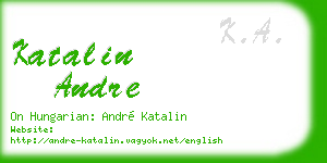 katalin andre business card